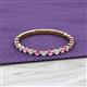 2 - Valerie 2.00 mm Pink Sapphire and Lab Grown Diamond 3/4 Eternity Band 