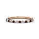 1 - Valerie 2.00 mm Red Garnet and Lab Grown Diamond 3/4 Eternity Band 