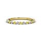1 - Valerie 2.00 mm Yellow Sapphire and Lab Grown Diamond 3/4 Eternity Band 