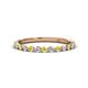 1 - Valerie 2.00 mm Yellow Sapphire and Lab Grown Diamond 3/4 Eternity Band 