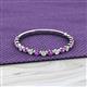 2 - Valerie 2.00 mm Amethyst and Lab Grown Diamond 3/4 Eternity Band 