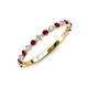 3 - Valerie 2.00 mm Ruby and Diamond 3/4 Eternity Band 