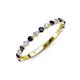 3 - Valerie 2.00 mm Blue Sapphire and Lab Grown Diamond 3/4 Eternity Band 