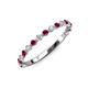 3 - Valerie 2.00 mm Ruby and Lab Grown Diamond 3/4 Eternity Band 