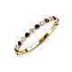 3 - Valerie 2.00 mm Red Garnet and Lab Grown Diamond 3/4 Eternity Band 