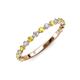 3 - Valerie 2.00 mm Yellow Sapphire and Lab Grown Diamond 3/4 Eternity Band 