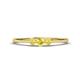 1 - Shirley 3.50 mm Round Yellow Sapphire Three Stone Engagement Ring 
