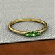 2 - Shirley 3.50 mm Round Green Garnet Three Stone Engagement Ring 