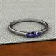 2 - Shirley 3.50 mm Round Blue Sapphire Three Stone Engagement Ring 