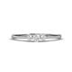 1 - Shirley 3.50 mm Round White Sapphire Three Stone Engagement Ring 
