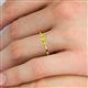5 - Shirley 3.50 mm Round Yellow Sapphire Three Stone Engagement Ring 