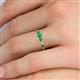 5 - Shirley 3.50 mm Round Emerald Three Stone Engagement Ring 