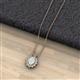 2 - Hazel 7x5 mm Oval Cut Opal and Round Diamond Double Bail Halo Pendant Necklace 