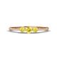 1 - Shirley 4.00 mm Round Yellow Sapphire Three Stone Engagement Ring 