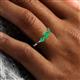 6 - Shirley 4.00 mm Round Emerald Three Stone Engagement Ring 
