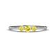 1 - Shirley 4.00 mm Round Yellow Sapphire Three Stone Engagement Ring 