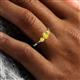 6 - Shirley 4.00 mm Round Yellow Sapphire Three Stone Engagement Ring 