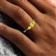 6 - Shirley 4.00 mm Round Yellow Diamond Three Stone Engagement Ring 