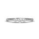 1 - Shirley 4.00 mm Round White Sapphire Three Stone Engagement Ring 