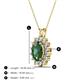 3 - Hazel 8x6 mm Oval Cut Lab Created Alexandrite and Round Diamond Double Bail Halo Pendant Necklace 