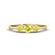 1 - Shirley 5.00 mm Round Yellow Sapphire Three Stone Engagement Ring 