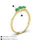 4 - Shirley 5.00 mm Round Emerald Three Stone Engagement Ring 