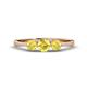 1 - Shirley 5.00 mm Round Yellow Sapphire Three Stone Engagement Ring 