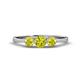 1 - Shirley 5.00 mm Round Yellow Diamond Three Stone Engagement Ring 