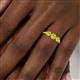 6 - Shirley 5.00 mm Round Yellow Diamond Three Stone Engagement Ring 