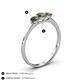 4 - Shirley 5.00 mm Round Created Alexandrite Three Stone Engagement Ring 