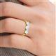 5 - Shirley 5.00 mm Round White Sapphire Three Stone Engagement Ring 