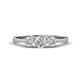 1 - Shirley 5.00 mm Round Diamond Three Stone Engagement Ring 