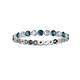2 - Valerie 2.00 mm Blue and White Diamond Eternity Band 