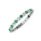 3 - Valerie 2.40 mm Emerald and Diamond Eternity Band 