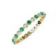 3 - Valerie 2.40 mm Emerald and Diamond Eternity Band 