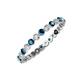 3 - Valerie 2.40 mm Blue and White Diamond Eternity Band 