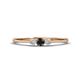 1 - Shirley 3.50 mm Round Black and White Diamond Three Stone Engagement Ring 