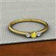 2 - Shirley 3.50 mm Round Yellow Sapphire and Diamond Three Stone Engagement Ring 