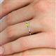 5 - Shirley 3.50 mm Round Yellow and White Diamond Three Stone Engagement Ring 