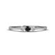 1 - Shirley 3.50 mm Round Black Diamond and White Lab Grown Diamond Three Stone Engagement Ring 