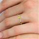 5 - Shirley 3.50 mm Round Yellow Sapphire and Lab Grown Diamond Three Stone Engagement Ring 