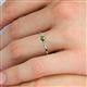 5 - Shirley 3.50 mm Round Peridot and Lab Grown Diamond Three Stone Engagement Ring 