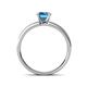 4 - Ronia Classic Blue Topaz and Diamond Engagement Ring 