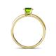 4 - Ronia Classic Peridot and Diamond Engagement Ring 