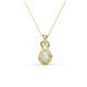 1 - Amanda 3.00 mm Round Opal Solitaire Infinity Love Knot Pendant Necklace 