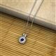 2 - Juliya 4.00 mm Round Blue Sapphire Rope Edge Bezel Set Solitaire Pendant Necklace 