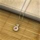 2 - Juliya 4.00 mm Round Pink Tourmaline Rope Edge Bezel Set Solitaire Pendant Necklace 