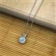 2 - Juliya 4.00 mm Round Blue Topaz Rope Edge Bezel Set Solitaire Pendant Necklace 
