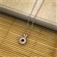 2 - Juliya 4.00 mm Round Red Garnet Rope Edge Bezel Set Solitaire Pendant Necklace 