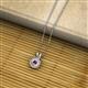 2 - Juliya 4.00 mm Round Rhodolite Garnet Rope Edge Bezel Set Solitaire Pendant Necklace 